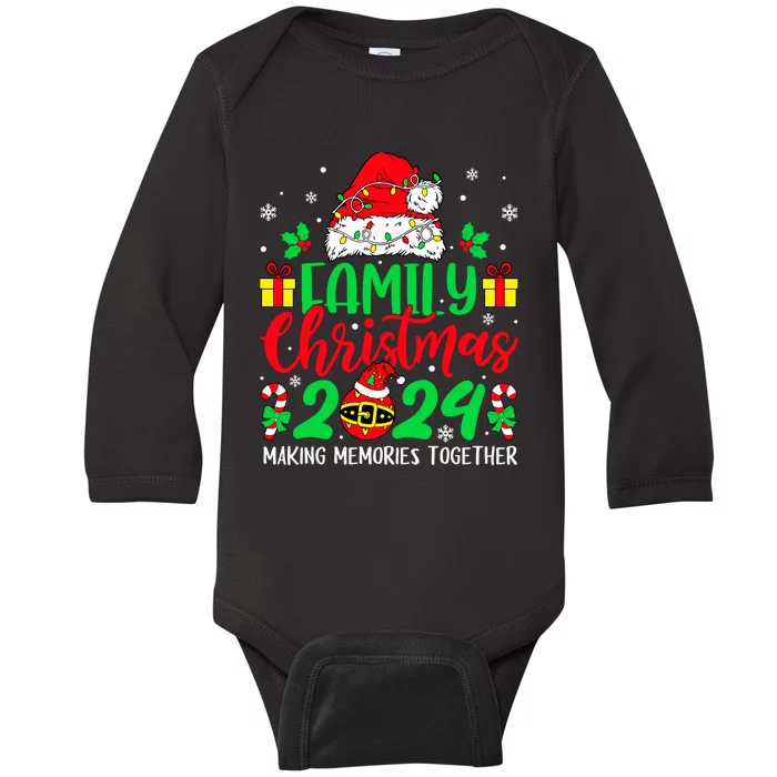 Family Christmas 2024 Christmas Squad Xmas Matching Pajamas Baby Long Sleeve Bodysuit