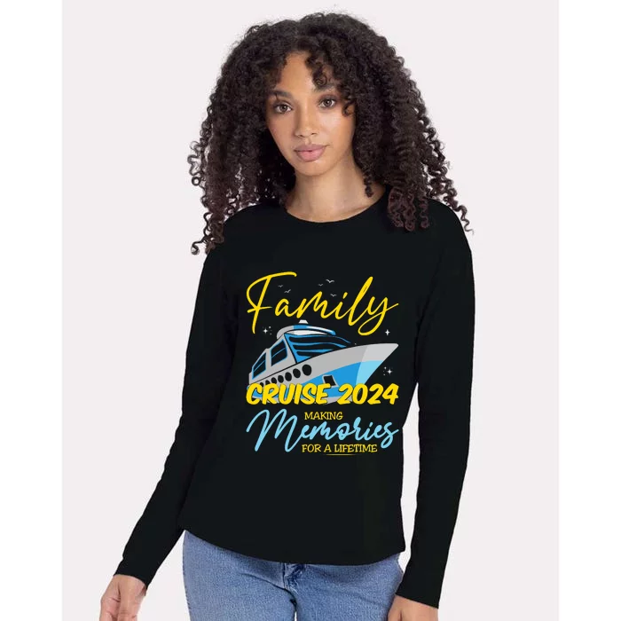 Family Cruise 2024 Sailing Cruising Vacation 2024 Womens Cotton Relaxed Long Sleeve T-Shirt