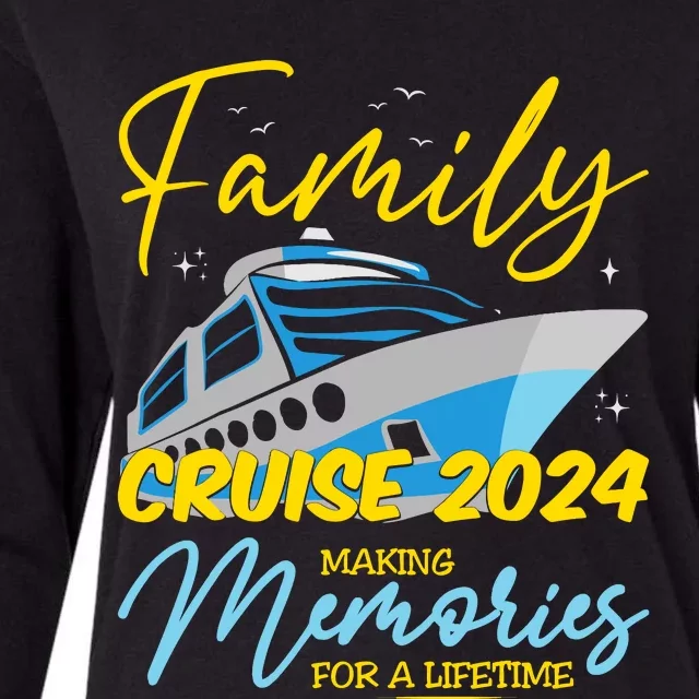 Family Cruise 2024 Sailing Cruising Vacation 2024 Womens Cotton Relaxed Long Sleeve T-Shirt