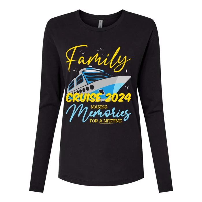 Family Cruise 2024 Sailing Cruising Vacation 2024 Womens Cotton Relaxed Long Sleeve T-Shirt