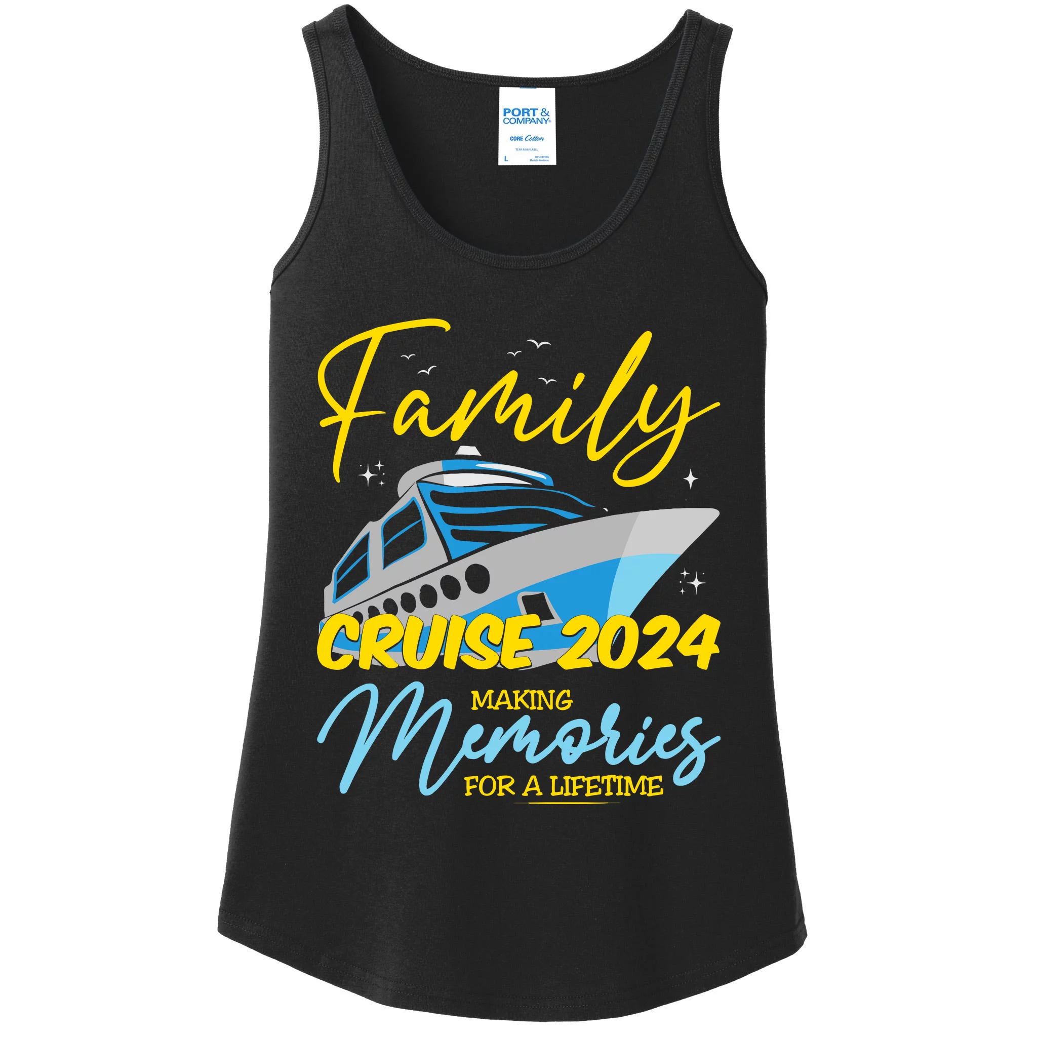 Family Cruise 2024 Sailing Cruising Vacation 2024 Ladies Essential Tank   Fc29527477 Family Cruise 2024 Sailing Cruising Vacation 2024  Black Elt Garment.webp