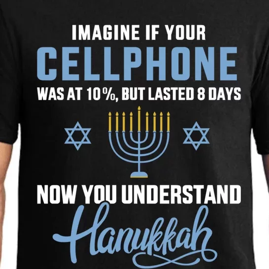 Funny cellphone 8 days understand jewish Hanukkah Chanukah Pajama Set