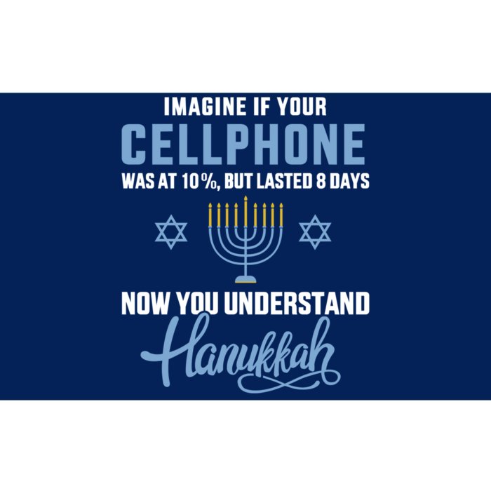 Funny cellphone 8 days understand jewish Hanukkah Chanukah Bumper Sticker