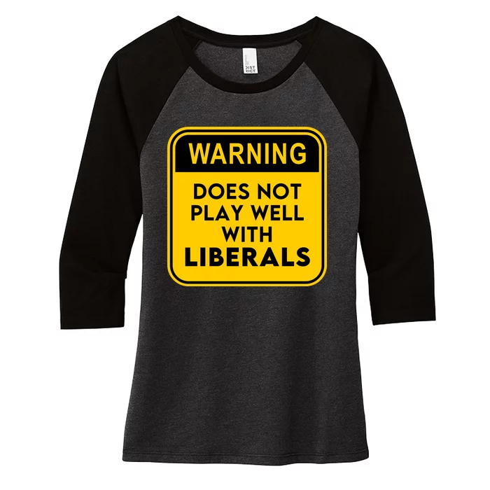 Funny Conservative Anti Liberal Women's Tri-Blend 3/4-Sleeve Raglan Shirt