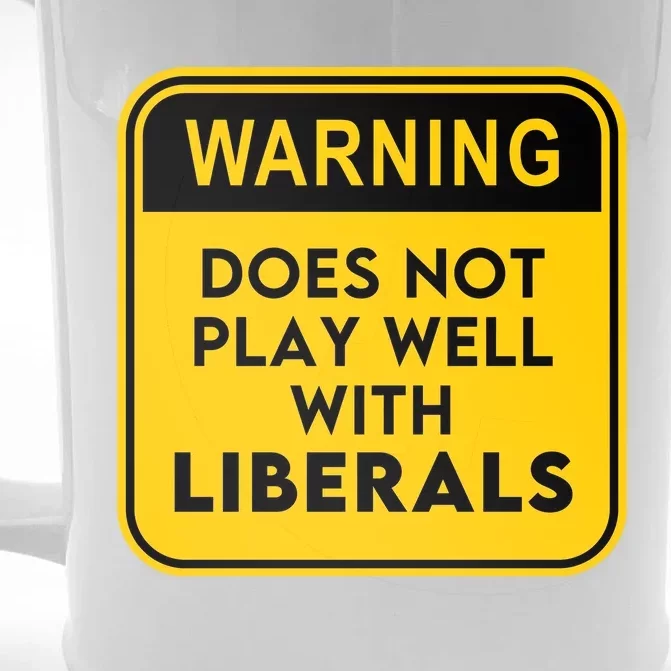 Funny Conservative Anti Liberal Front & Back Beer Stein