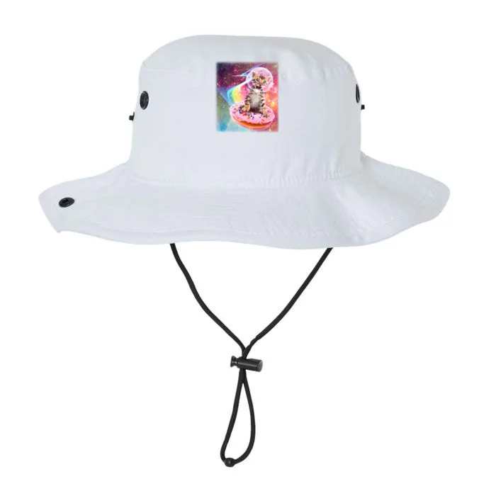 Funny Cute Astronaut Kitty On Rainbow Sprinkle Donut Legacy Cool Fit Booney Bucket Hat