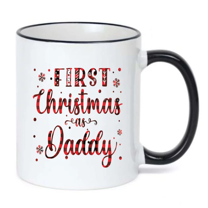 First Christmas As Daddy Black Color Changing Mug