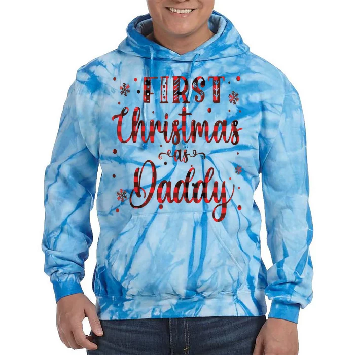 First Christmas As Daddy Tie Dye Hoodie