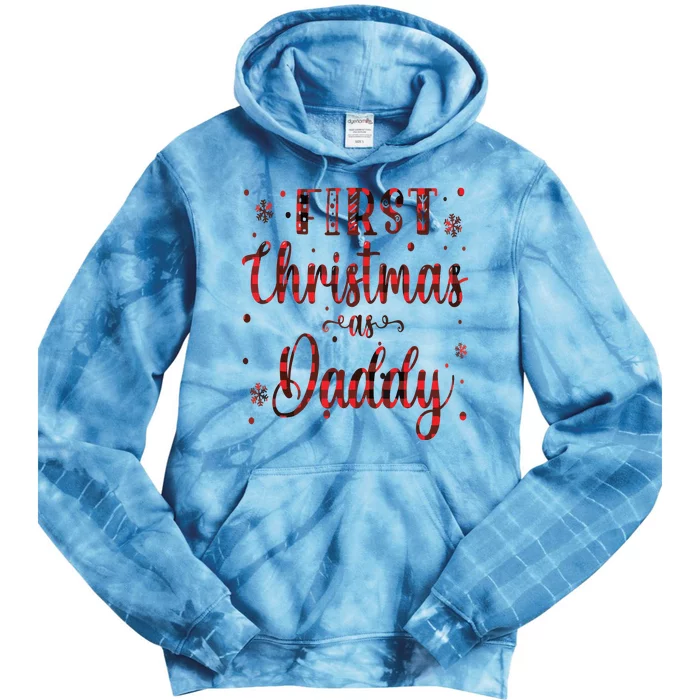 First Christmas As Daddy Tie Dye Hoodie