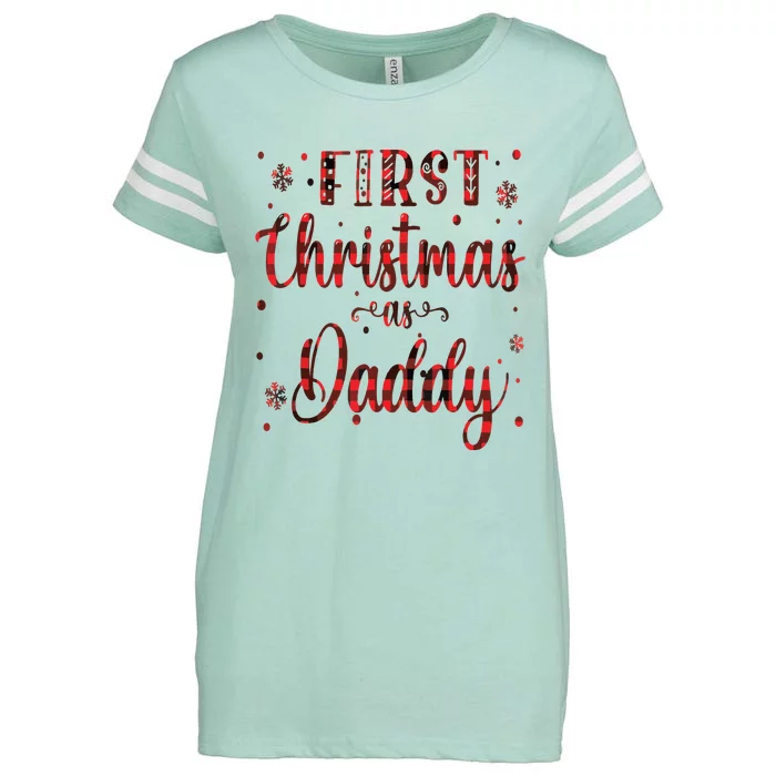 First Christmas As Daddy Enza Ladies Jersey Football T-Shirt