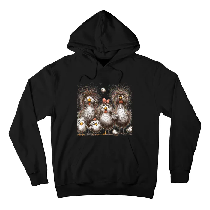 Funny Chicken Art Eagerlys Hoodie