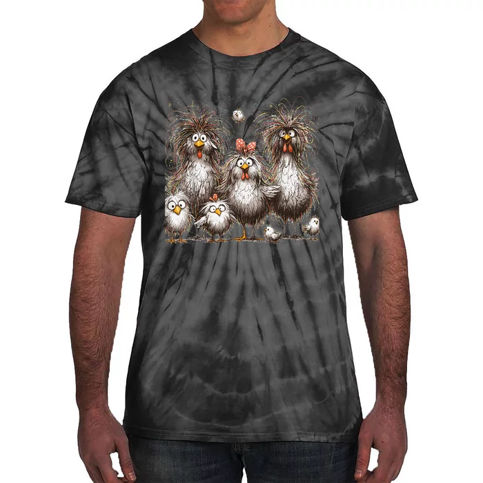 Funny Chicken Art Eagerlys Tie-Dye T-Shirt