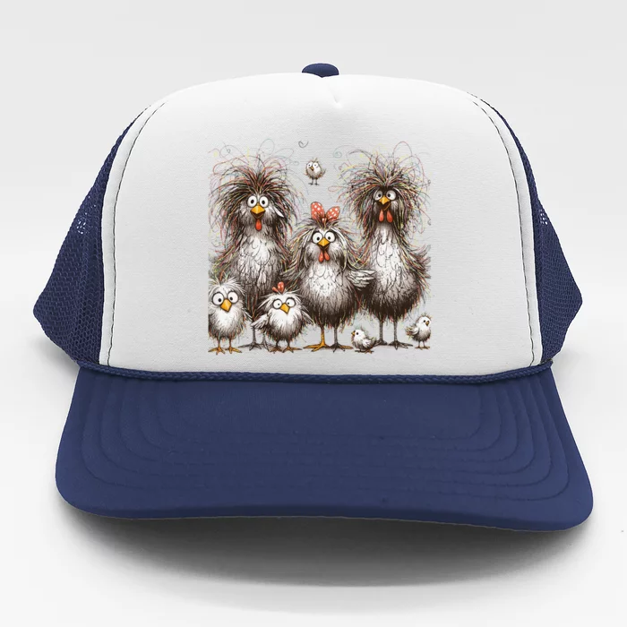 Funny Chicken Art Eagerlys Trucker Hat