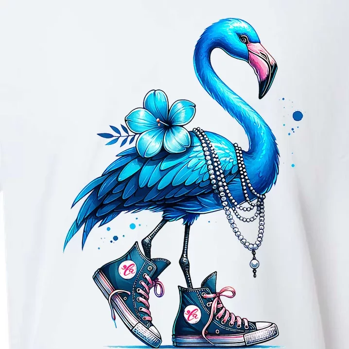 Flamingo Chucks And Pearls Comma La Kamala Harris 2024 Sueded Cloud Jersey T-Shirt