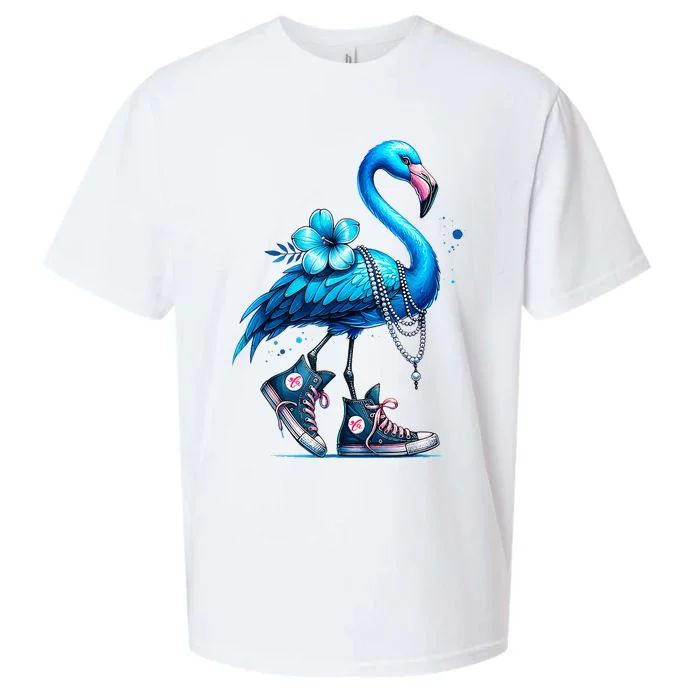 Flamingo Chucks And Pearls Comma La Kamala Harris 2024 Sueded Cloud Jersey T-Shirt