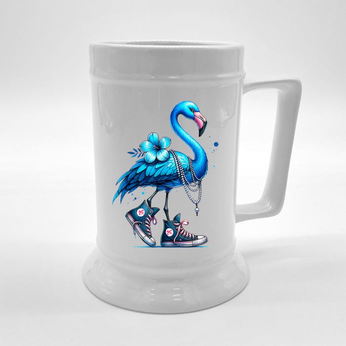 Flamingo Chucks And Pearls Comma La Kamala Harris 2024 Beer Stein