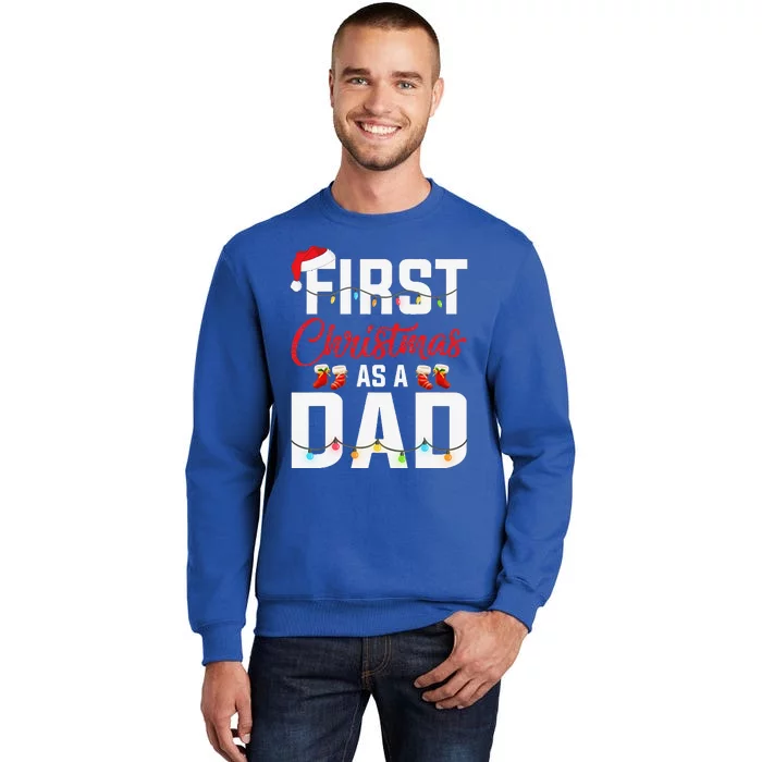 First Christmas As A Dad Xmas Lights New Dad Christmas Sweatshirt