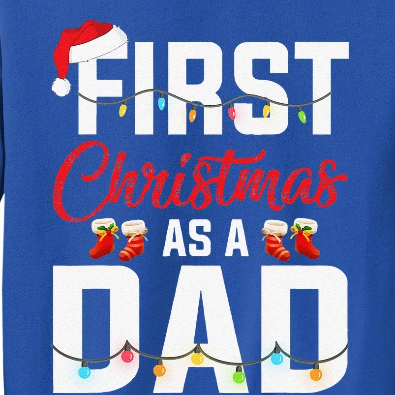 First Christmas As A Dad Xmas Lights New Dad Christmas Sweatshirt