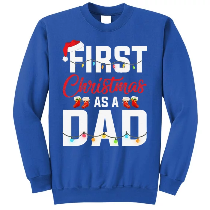 First Christmas As A Dad Xmas Lights New Dad Christmas Sweatshirt