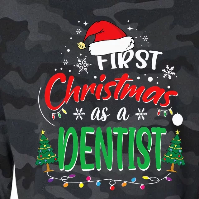 First Christmas As A Dentist 1st Christmas New Dentists Cropped Pullover Crew