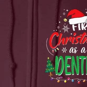 First Christmas As A Dentist 1st Christmas New Dentists Full Zip Hoodie