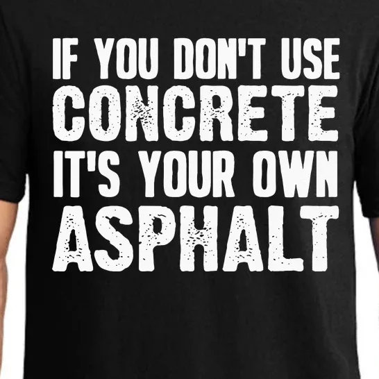 Funny Concrete Asphalt Art For Men Women Concrete Finisher Pajama Set