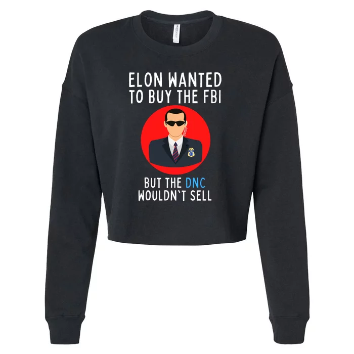 Funny Conservative Anti Biden Defund The FBI Cropped Pullover Crew