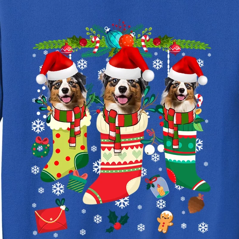 Funny Christmas Australian Shepherd Dogs Gift Tall Sweatshirt