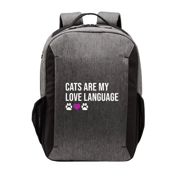 Funny Cats Are My Love Language Design Cool Gift Vector Backpack