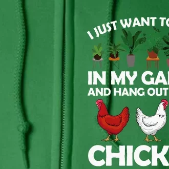 Funny Chicken Art For Women Gardening Chicken Lover Full Zip Hoodie