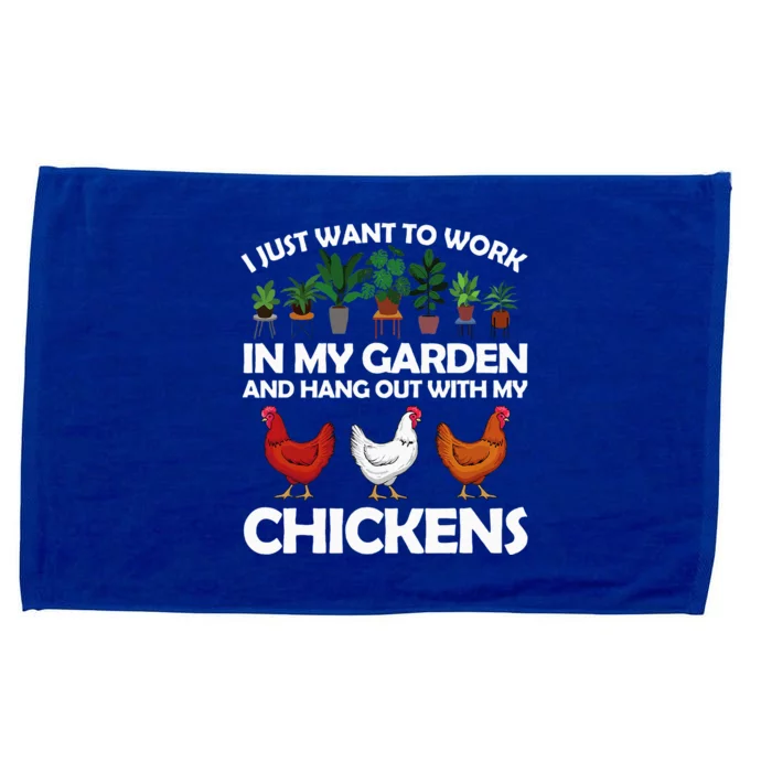 Funny Chicken Art For Women Gardening Chicken Lover Microfiber Hand Towel