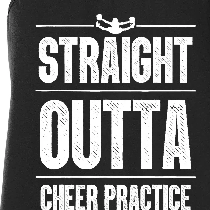 Funny Cheerleader Art Wo Girl Cheer Flyer Cheerleading Women's Racerback Tank