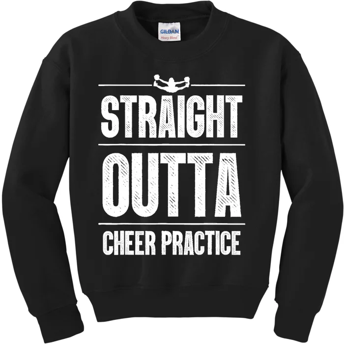 Funny Cheerleader Art Wo Girl Cheer Flyer Cheerleading Kids Sweatshirt