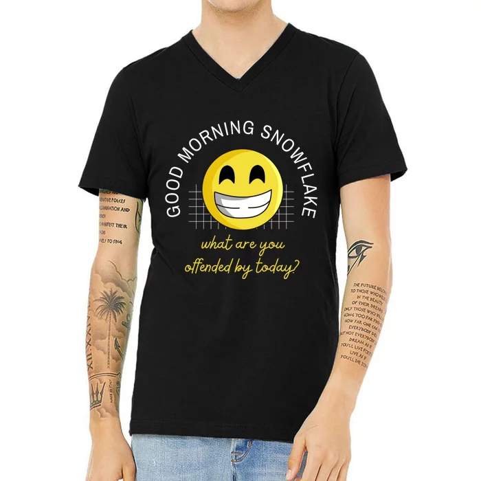 Funny Conservative Anti Cancel Culture Not Woke V-Neck T-Shirt