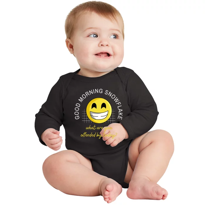 Funny Conservative Anti Cancel Culture Not Woke Baby Long Sleeve Bodysuit