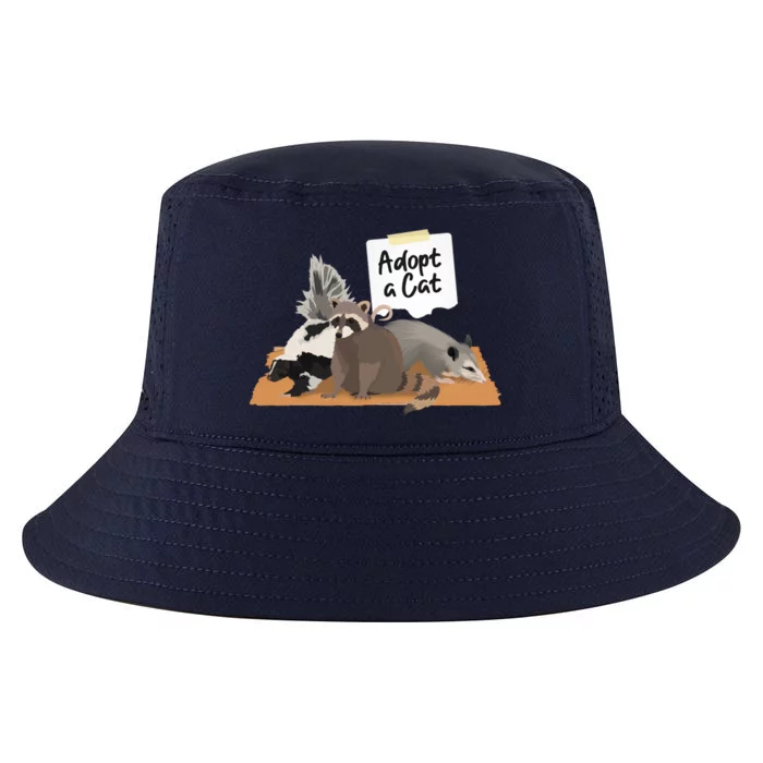 Funny Cute Adopt A Cat Skunk Raccoon Opossum Cool Comfort Performance Bucket Hat