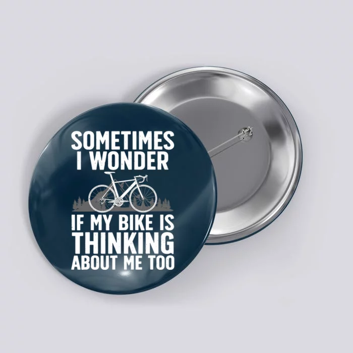 Funny Cycling Art For Bike Rider Track Racing Button