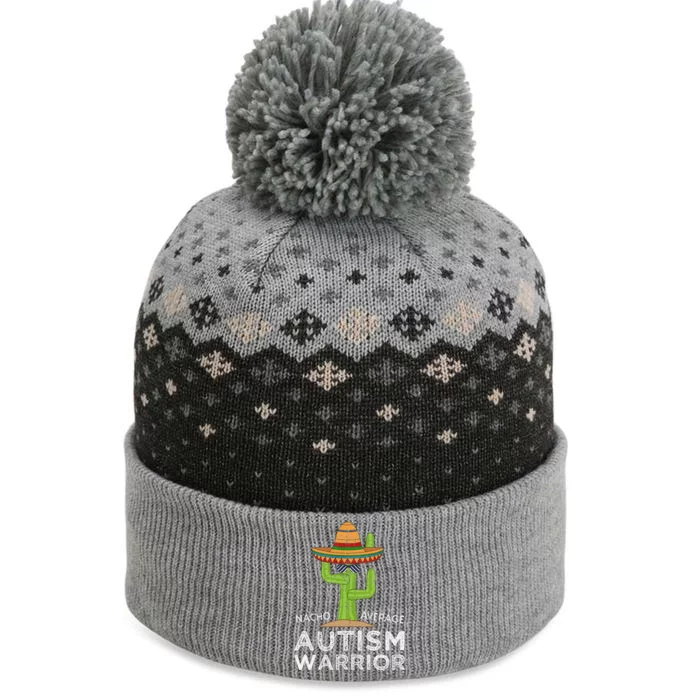 Fun Cute Autistic Support Funny Autism Warrior Awareness The Baniff Cuffed Pom Beanie