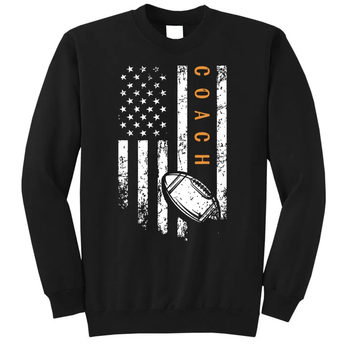 Football Coach American Flag Football Trainer Coaching Sweatshirt