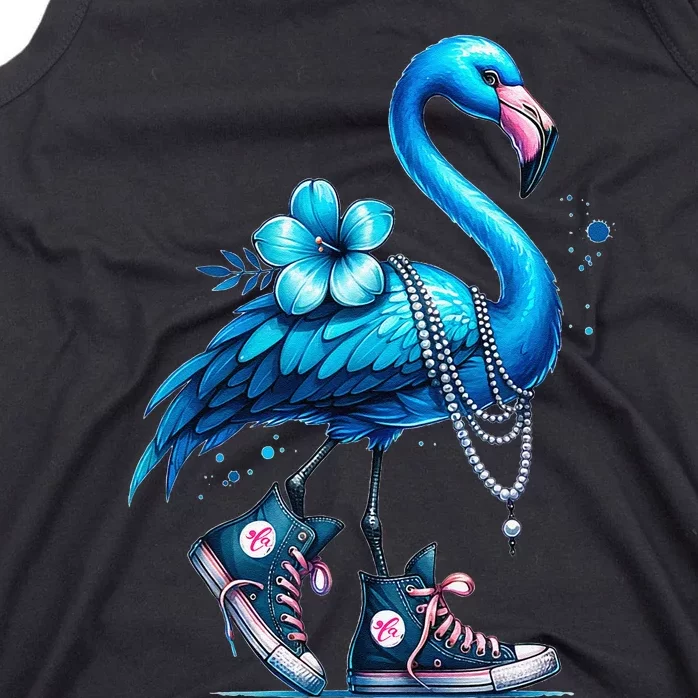 Flamingo Chucks And Pearls Comma La Kamala 2024 Gift Tank Top