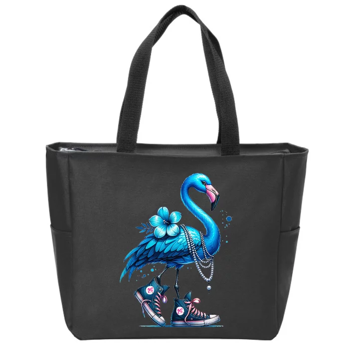 Flamingo Chucks And Pearls Comma La Kamala 2024 Gift Zip Tote Bag