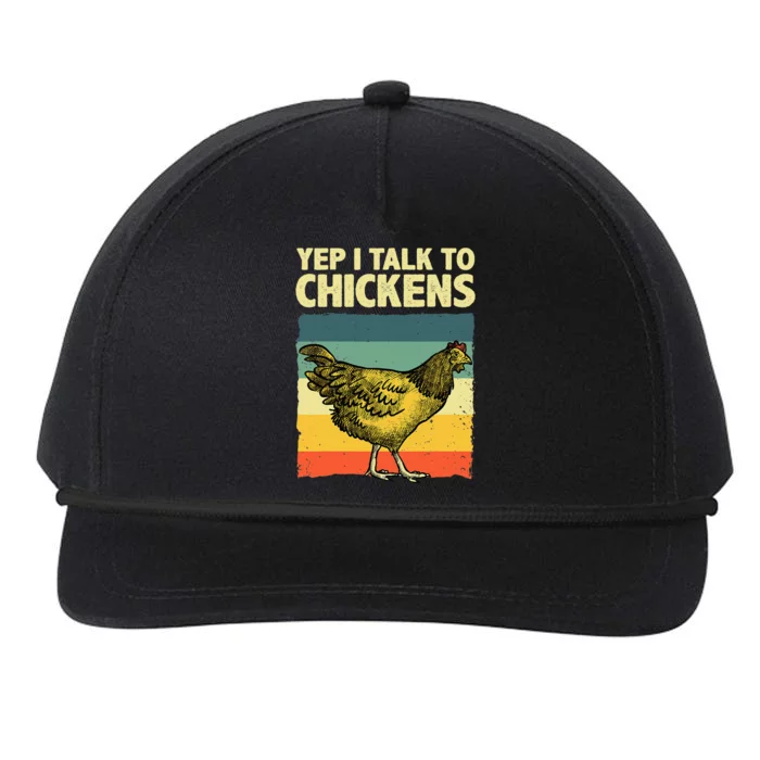 Funny Chicken Art For Wo Poultry Chicken Farmer Snapback Five-Panel Rope Hat