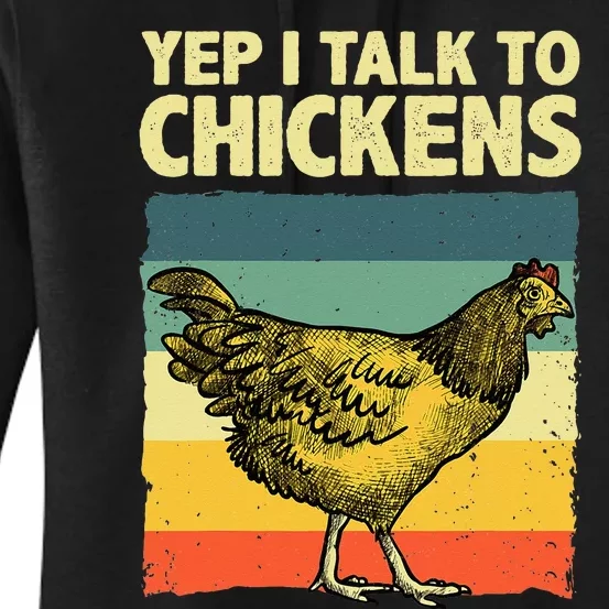 Funny Chicken Art For Wo Poultry Chicken Farmer Women's Pullover Hoodie