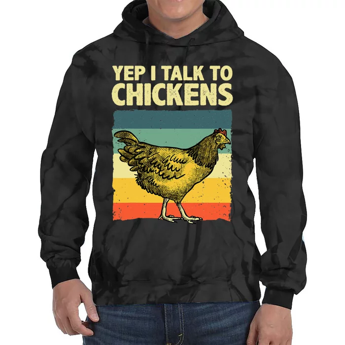 Funny Chicken Art For Wo Poultry Chicken Farmer Tie Dye Hoodie