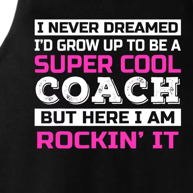 Funny Coach Appreciation Thank You Ladies Tri-Blend Wicking Tank