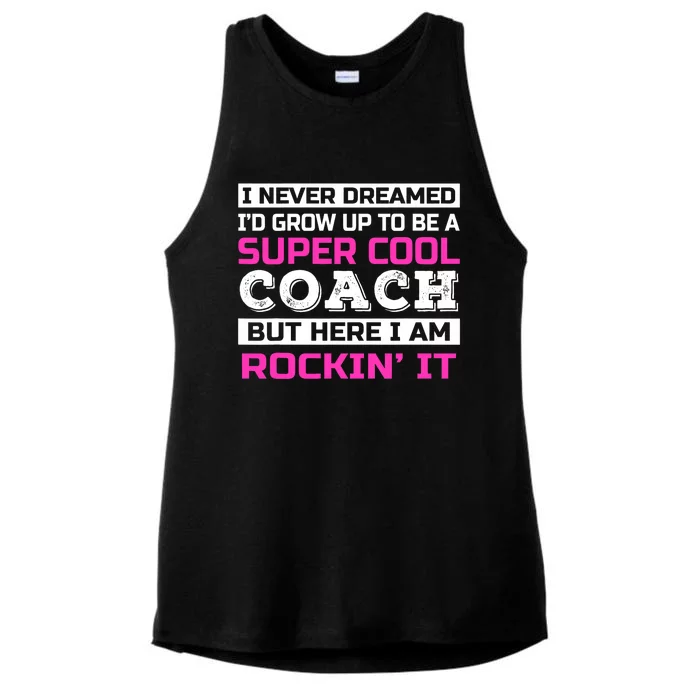 Funny Coach Appreciation Thank You Ladies Tri-Blend Wicking Tank