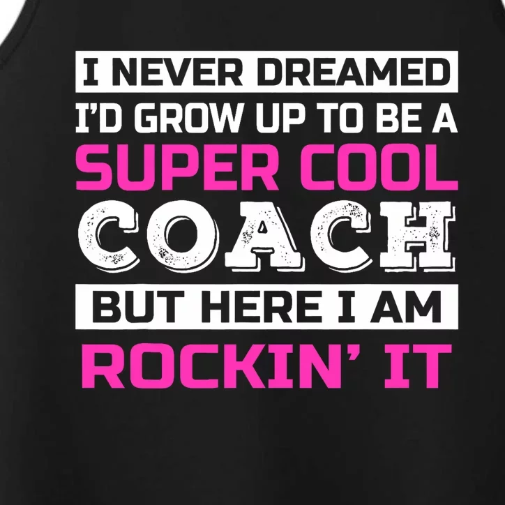 Funny Coach Appreciation Thank You Performance Tank