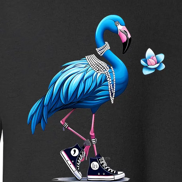 Flamingo Chucks And Pearls Comma La Kamala 2024 Toddler Sweatshirt