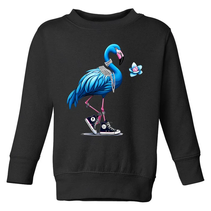 Flamingo Chucks And Pearls Comma La Kamala 2024 Toddler Sweatshirt