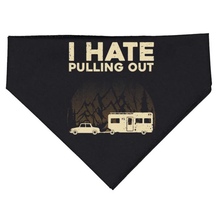 Funny Camping Art For Camping Trailer Camper USA-Made Doggie Bandana